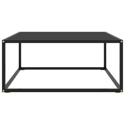 Produktbild von vidaXL Couchtisch Schwarz mit Schwarzem Glas 80x80x35 cm