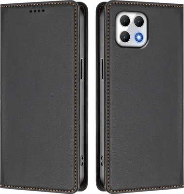 Immagine prodotto di Custodia in pelle per T-Mobile REVVL 7, custodia a libro magnetica in Finto cuoio con supporto. Nero