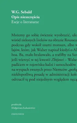 Obrázek produktu pro Popis neštěstí. Eseje o literatuře – W.G. Sebald