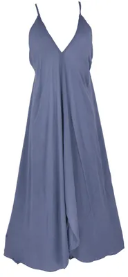 Produktbild von Boho Sommerkleid, Magic Dress, Strandkleid, Maxikleid - Taubenblau, Damen, Viskose, Kleider