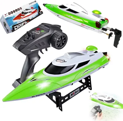 Zdjęcie produktu dla Motorówka Łódka Boat Zdalnie Sterowana Pilot Rc Łódź Hj806 Wyścigowa 35Km/H Zielona