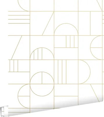 Immagine prodotto di ESTAhome carta da parati art deco bianco e oro 53 cm x 10.05 m