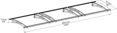 Zdjęcie produktu dla Palram - Canopia baldachim Aquila 1500 antracyt 92x150x18 cm