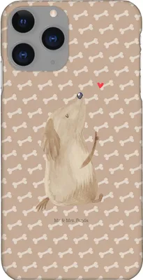 Produktbild von Mr. & Mrs. Panda Iphone 11 Pro Handyhülle Hund Liebe - Hundeglück - Geschenk, Hunde, Premium Kunststoff, Handy Case, Sprüche, Herz