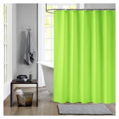 Produktbild von Einfarbiger Duschvorhang, wasserdicht aus PEVA mit Duschvorhangringen, schimmelresistenter Badvorhang für Badezimmer und Badewannen (Breite 120cm x Höhe 180cm)