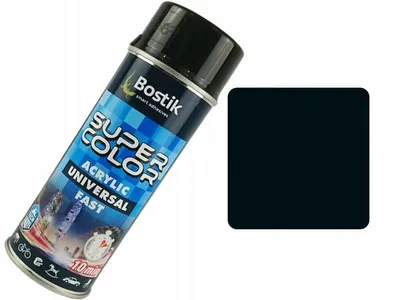 Obrázok produktu pre Univerzálna farba v spreji Super Color 400 ml lesklá čierna