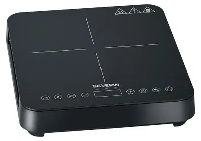 Produktbild von Severin KP 1025, Schwarz, Arbeitsplatte, 31 cm, Zonen-Induktionskochfeld, Glaskeramik, 1 Zone(n)