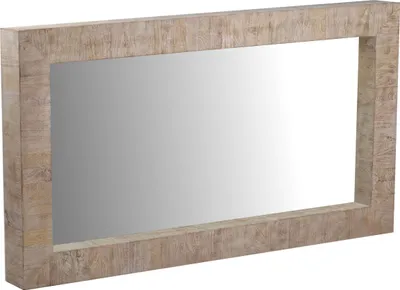 Produktbild von MiaMöbel Spiegel Suri 150x80x10 cm Landhausstil Glas Massivholz Mango Grau