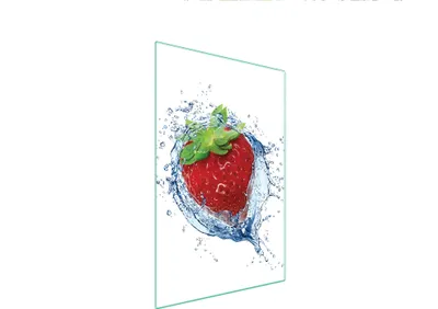 Produktbild von Glasschneidebrett 35x52 Erdbeere