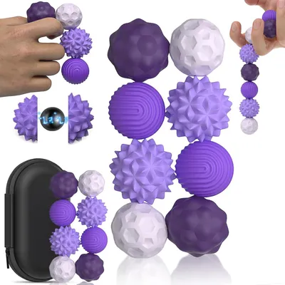 Productafbeelding van Magnetische fidget-speelgoed - Magnetische aantrekkingskracht - Stressballen met siliconen hoes - Magnetische ballen