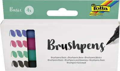 Produktbild von folia Pinselstift Brush Pens "Basic" 4er Set