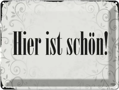Produktbild von vianmo Blechschild 30x40 cm hier ist schön Spruch Zitat