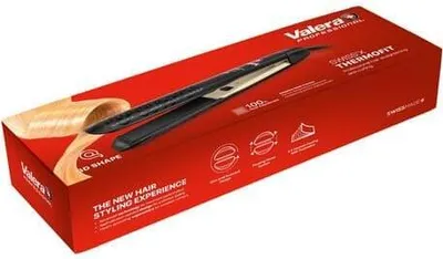 Produktbild von Valera VAL000092442, Glättende/lockende Bürste, Warm, 230 °C, Schwarz, Keramik-Turmalin, 3 m