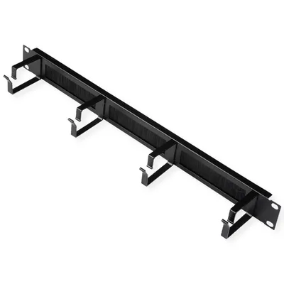 Produktbild von ROLINE 19-Zoll Rangierpanel 1 HE, mit Bürstenleiste 44x60mm schwarz