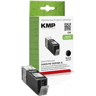 Produktbild von KMP C89 Tintenpatrone schwarz kompatibel mit Canon PGI-550PGBK