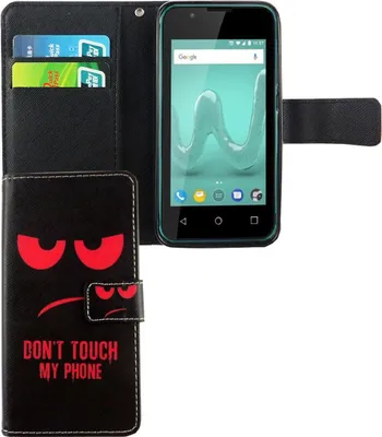 Produktbild von Handyhülle Tasche für Wiko Sunny 2 Dont Touch My Phone Rot