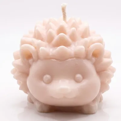 Image de Bougie Hérisson Rose Pâle - Parfum Islande Coco | NOBAMO KP40330