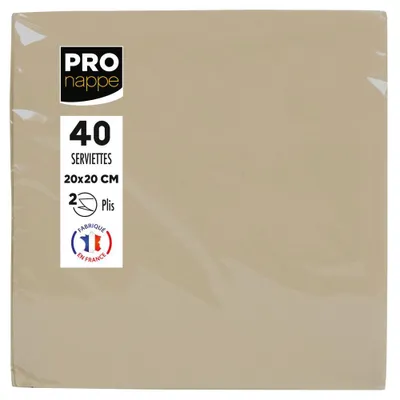 Obrázok produktu pre PROnappe SV623842I PROnappe Servietten beigebraun 2-lagig 19,0 x 19,0 cm 40 St.