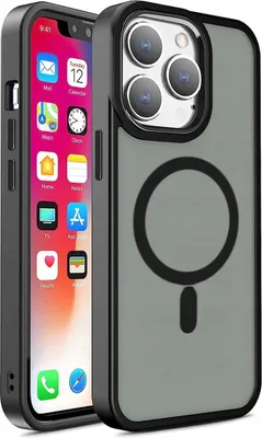 Obrázok produktu pre Farebné matné puzdro s ochranou Magsafe pre Iphone 15 Plus Black