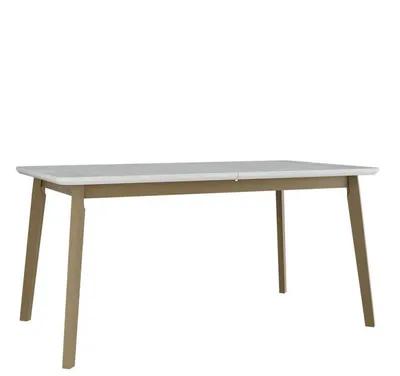 Obrázok produktu pre Rozkladací stôl do jedálne 160x90 cm ANGLETON 8 - biely / dub sonoma