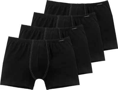 Produktbild von SCHIESSER Herren Shorts 4er Pack - Pants, Boxer, Essentials, Baumwolle Stretch Schwarz M
