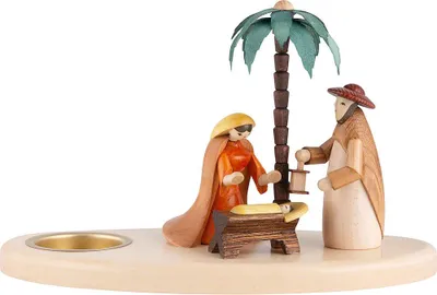 Produktbild von Kerzenhalter Weihnachtskrippe (12cm) von Theo Lorenz Kunsthandwerk