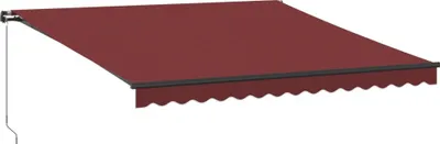 Produktbild von vidaXL Markise Manuell Weinrot 400x350 cm