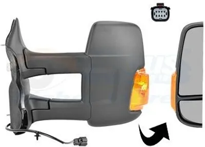 Produktbild von VAN WEZEL 1991823 Außenspiegel Seitenspiegel Links für FORD Transit Mk7 Kastenwagen (V363, FCD, FDD) Konvex