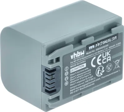 Produktbild von vhbw Akku kompatibel mit Sony DCR-HC19, DCR-HC18E, DCR-HC20, DCR-HC20E, DCR-HC19E, DCR-HC18, DCR-HC1E Videokamera Camcorder (950 mAh, 7,2 V, Li-Ion)