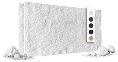 Produktbild von HEXIM Steinoptik Felsen Platten 2 Stück 120x60cm PolyurethanWandverkleidung 1,46 m² 3D Paneele Bruchstein Stone Nachbildung Wandpaneele Wanddeko Steinplatte Felswand Wohnzimmer Innenwand weiß (A002-01 White)