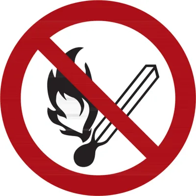 Produktbild von Verbotszeichen Feuer, offenes Licht und Rauchen verboten, Typ: 04300