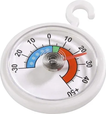 Immagine prodotto di Termometro per frigoriferi e congelatori, cantinette per vino, da -30 °C a +50 °C, rotondo, bianco
