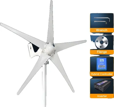 Zdjęcie produktu dla Generator energii wiatrowej, wysokowydajny, moc 3000 W, kompatybilność napięcia 48 V, instalacja wyspowa, 3000 W, 12 V