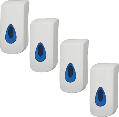 Produktbild von 4 PlastiQline Schaumseifenspender - 400 ml - Kunststoff - Seifenspender - blau