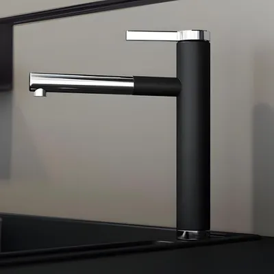 Produktbild von BLANCO LINEE-S SILGRANIT-Look zweifarbig silgranitschwarz/chrom