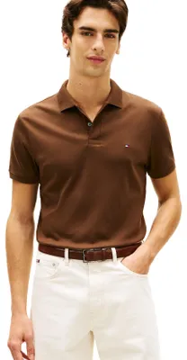 Produktbild von Braunes Poloshirt Tommy Hilfiger, normaler Schnitt, einfarbig