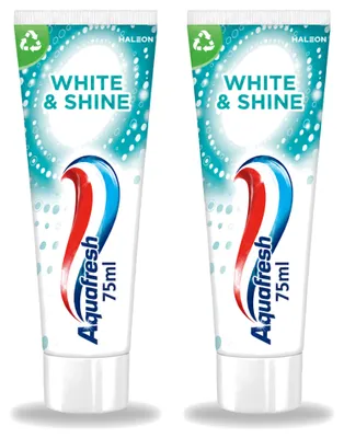 Productafbeelding van 2 x Aquafresh White & Shine tandpasta - 75 ml - Voordeelverpakking - 2 stuks