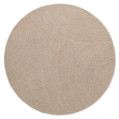 Produktbild von NYVI Teppich Eleni - Pflegeleicht, Strapazierfähig, für Innen geeignet - Wohnzimmerteppich Wollteppich - Ø 120 cm Rund - Hellbeige