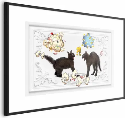 Produktbild von Posterpapier Poster - Cat Fight 60x40 cm Tiere g-C-0103-ao-a