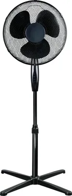 Image de Lifetime Air Ventilateur sur pied 45W Ventilateur réglable en hauteur de 102,5 à 125 cm - 3 vitesses - Inclinable et oscillant - Noir