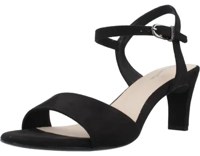 Produktbild von Tamaris Damen Sandale Sandalette Stoff weiche Haptik 1-28028-42, Größe:36 EU, Farbe:Schwarz