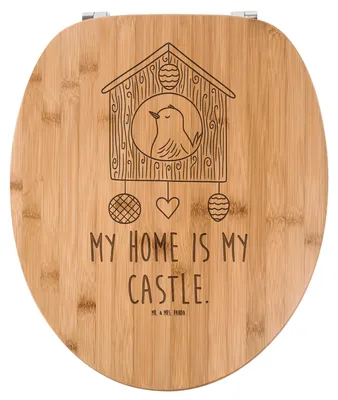 Produktbild von Mr. & Mrs. Panda WC Sitz Aus Holz Vogel Haus - Transparent - Geschenk, Familie, Deckel, Klobrille, Nest, Brille, Lustiger, Gute Laune, Castle, WC-Brille, Wohnung