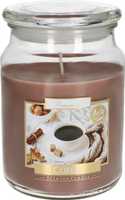 Image de KOTARBAU® Bougie Parfumée Grande dans un verre avec couvercle Coffee Idée cadeau Aromathérapie Bougies de décoration Durée de combustion jusqu'à 100 heures