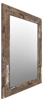 Productafbeelding van STYLER Wandspiegel JYVASKYLA, 44x70 cm, rechthoekig, MDF-frame, geschikt voor hal, slaapkamer of badkamer, modern en decoratief. Wandspiegel