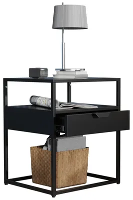 Image de Meuble de nuit | Table d'appoint | Table de chevet | Dimensions env. H. 55 x W. 45 x D. 40 cm - Flokas M