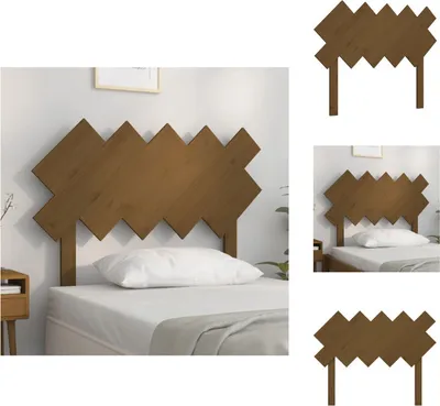 Produktbild von vidaXL Kopfteil Honigbraun 104x3x80,5 cm Massivholz Kiefer -  Kopf- & Fußenden
