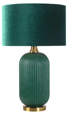 Immagine prodotto di Lampada da tavolo Tamiza verde e oro 1xE27x60W in tessuto, dimensioni: 65x41x41 cm, IP20, Light Prestige