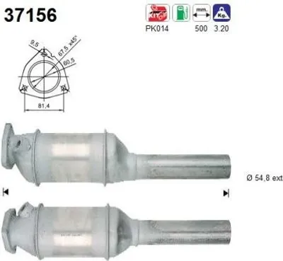 Produktbild von AS Katalysator Kat für VW GOLF III (1H1) 37156