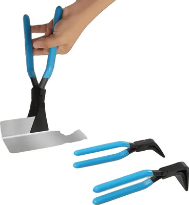 Productafbeelding van Set buiggereedschap voor metaal, met buigingen van 45°, 95° en 180°, rechte kop, maximale beknelbreedte 60 mm, handgreep lengte 12,4 cm - 14 cm