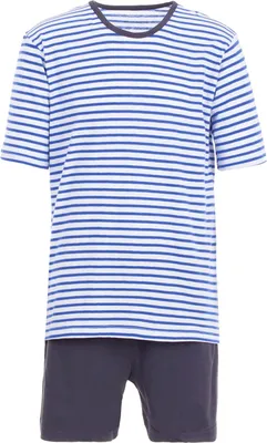 Produktbild von Pyjama Set Shorty - Gestreift, Farbe:blau, Größe:XL